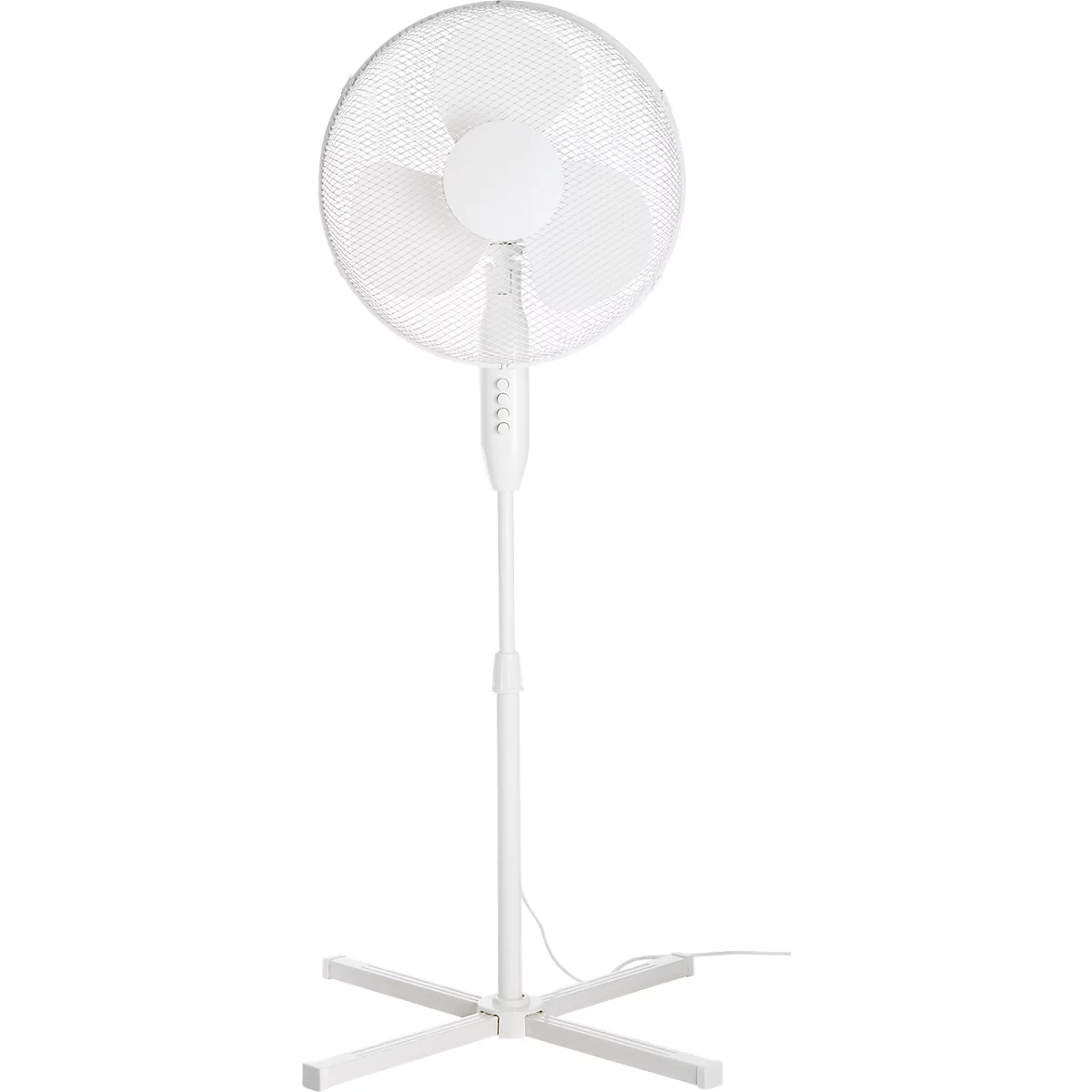 Standventilator, 3 Stufen, B 680 x T 680 x H 1090–1250 mm, weiß