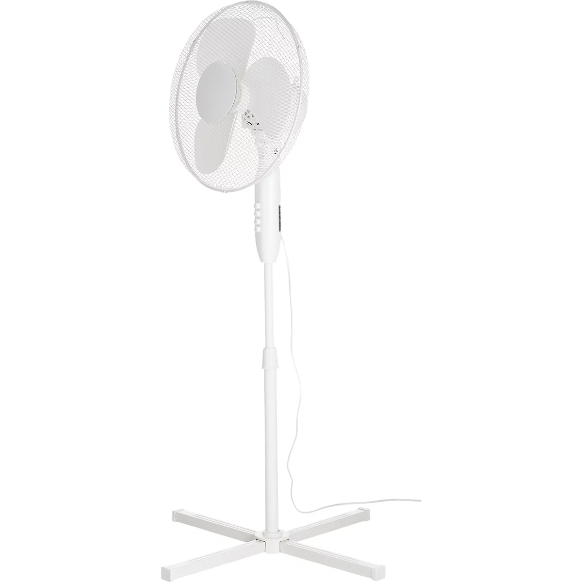 Standventilator, 3 Stufen, B 680 x T 680 x H 1090–1250 mm, weiß