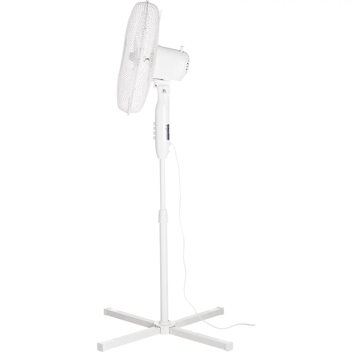 Standventilator, 3 Stufen, B 680 x T 680 x H 1090–1250 mm, weiß