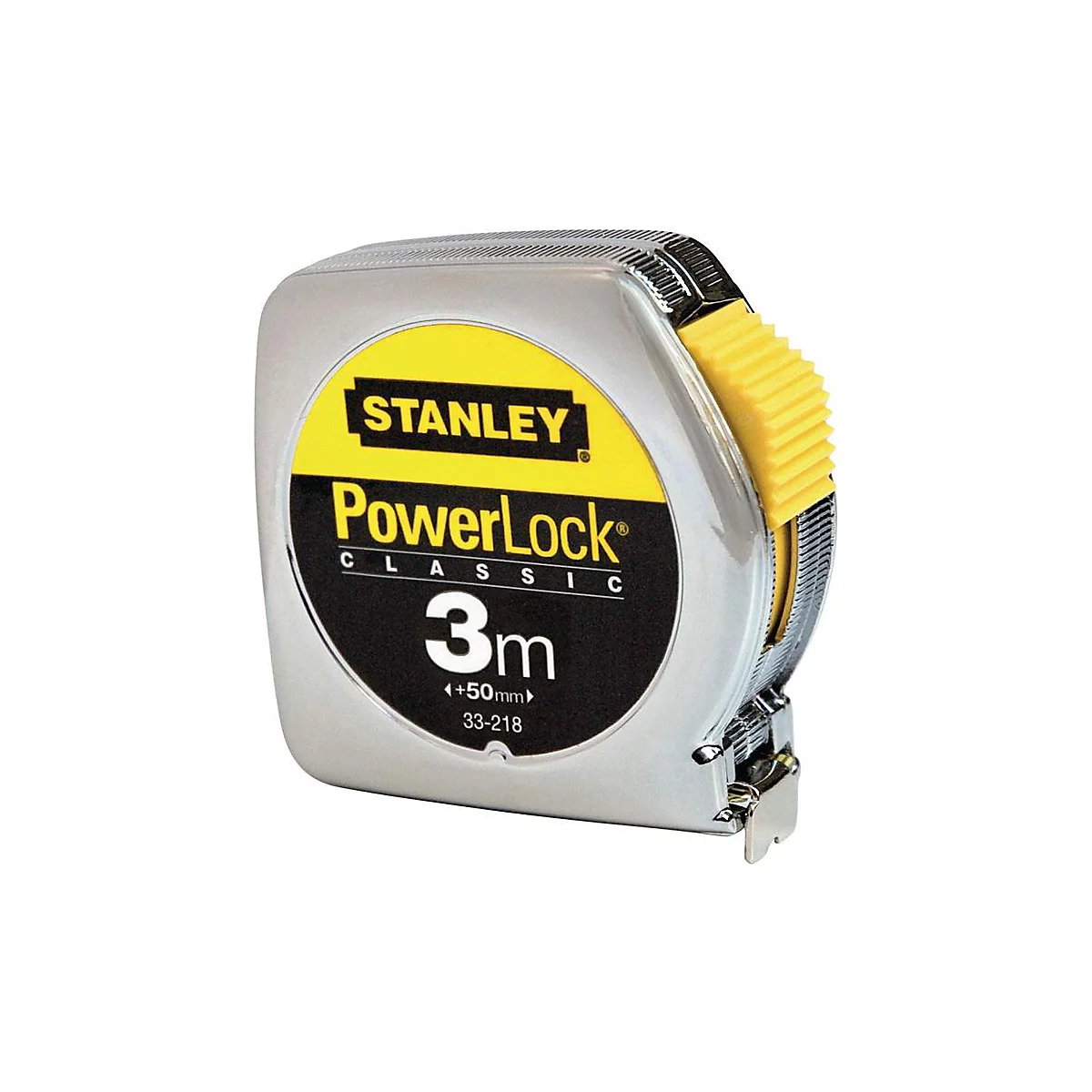 STANLEY Taschenrollbandmaß PowerLock, Länge 3m, Breite 12,7mm, EG Klasse II, Metallgehäuse