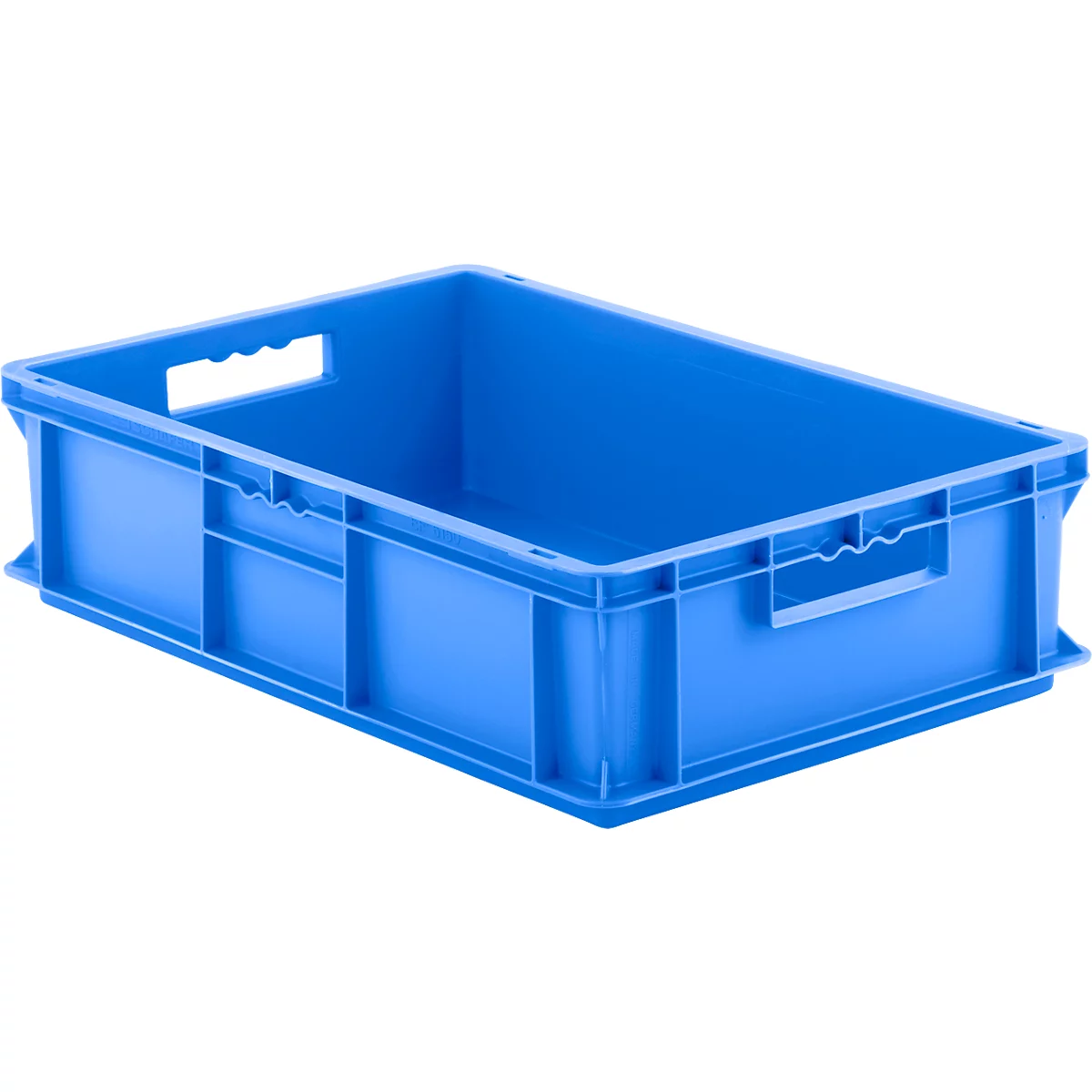 Stapelbak Eurobox serie EF 6150 - PP - L 600 x B 400 x H 150 mm - 29,4 l - gesloten wande - open handgreep - blauw