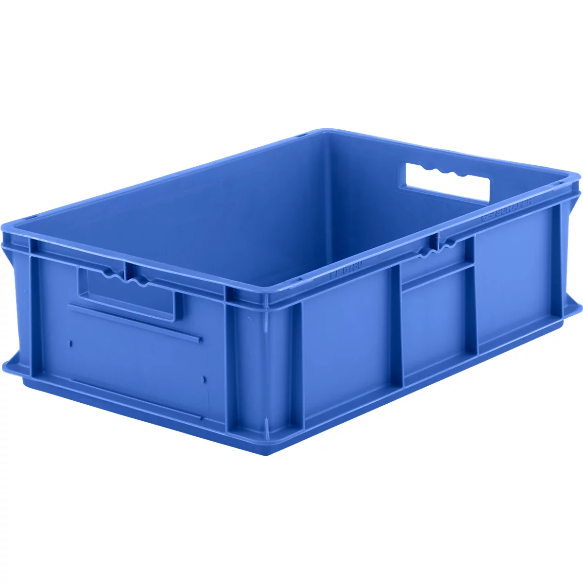 Stapelbak Eurobox serie EF 6180 - PP -L 600 x B 400 x H 180 mm - 35,4 l - gesloten wanden - open handgreep - blauw
