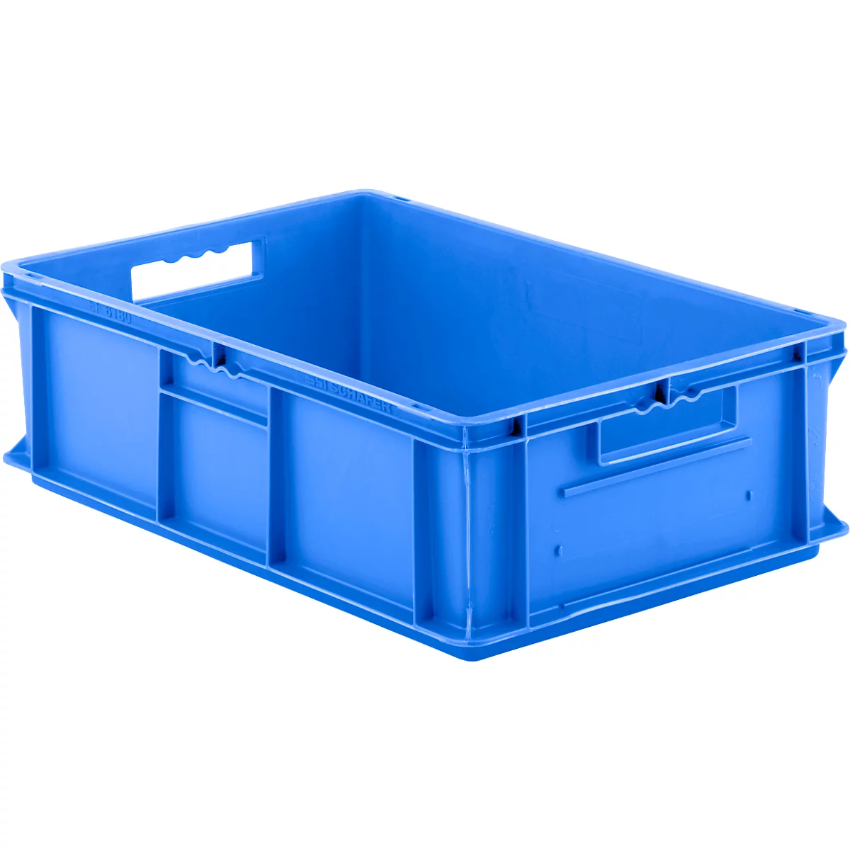 Stapelbak Eurobox serie EF 6180 - PP -L 600 x B 400 x H 180 mm - 35,4 l - gesloten wanden - open handgreep - blauw