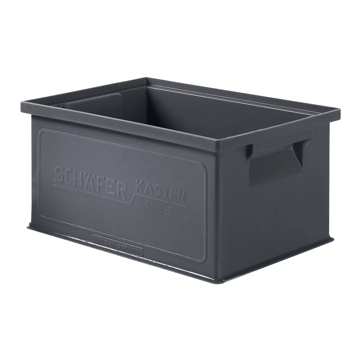 Stapelkasten Serie 14/6-3, aus PP, ESD-leitfähig, Inhalt 7 L, schwarz
