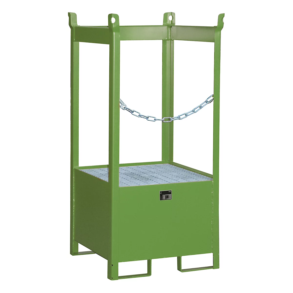 Stapelpallet voor vaten Bauer FSP-1, open aan zijkant, voor 1 x 200 l vat, groen