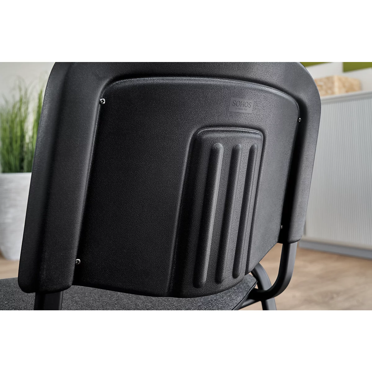 Stapelstuhl ISO Basic, Gestell schwarz, anthrazit
