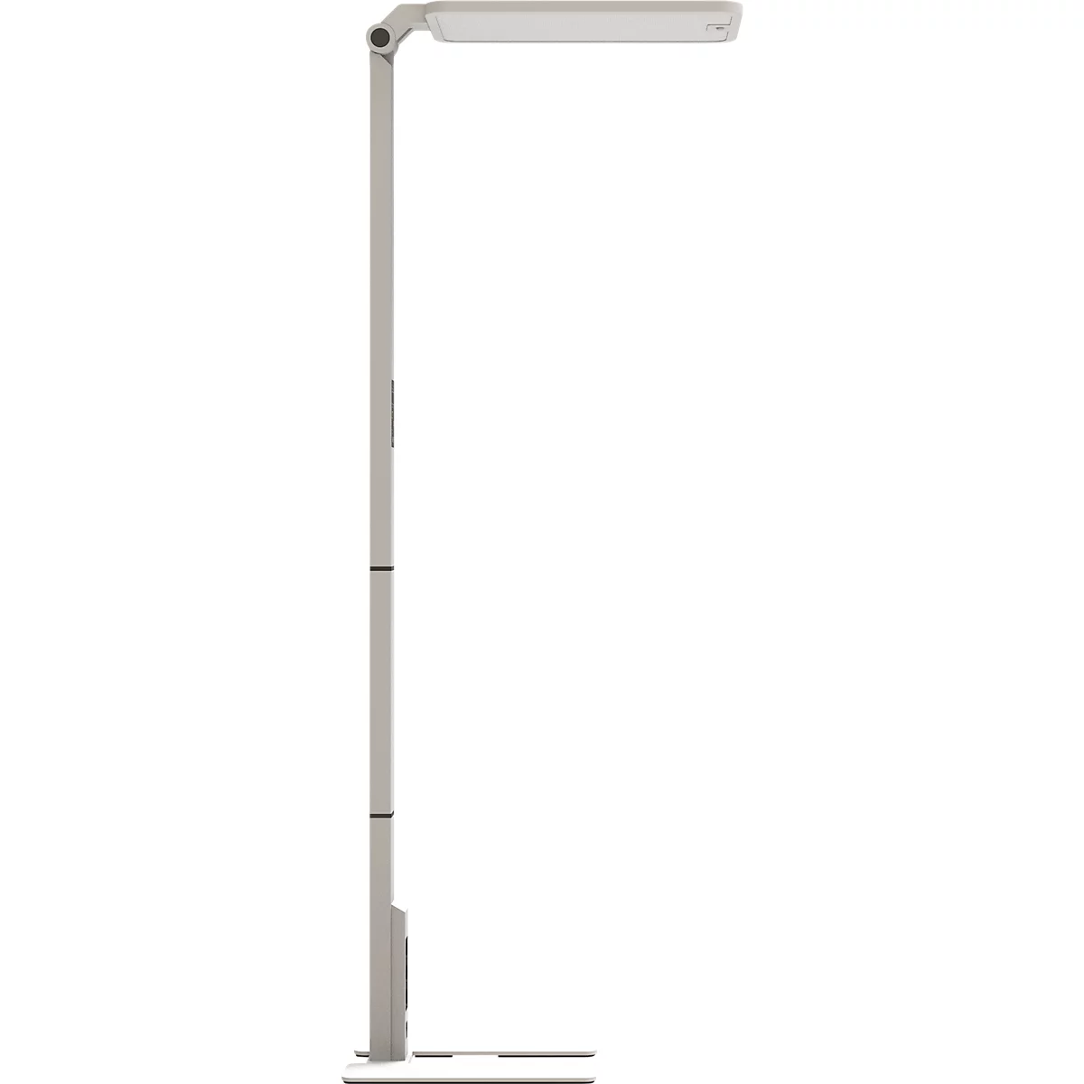 STARIS LED-staanlamp, 80 W, 10070 lm, 3000 - 6000 K, dimbaar, directe/indirecte verlichting, voor computerwerkplekken, daglichtsensor, 3 stopcontacten, zilver
