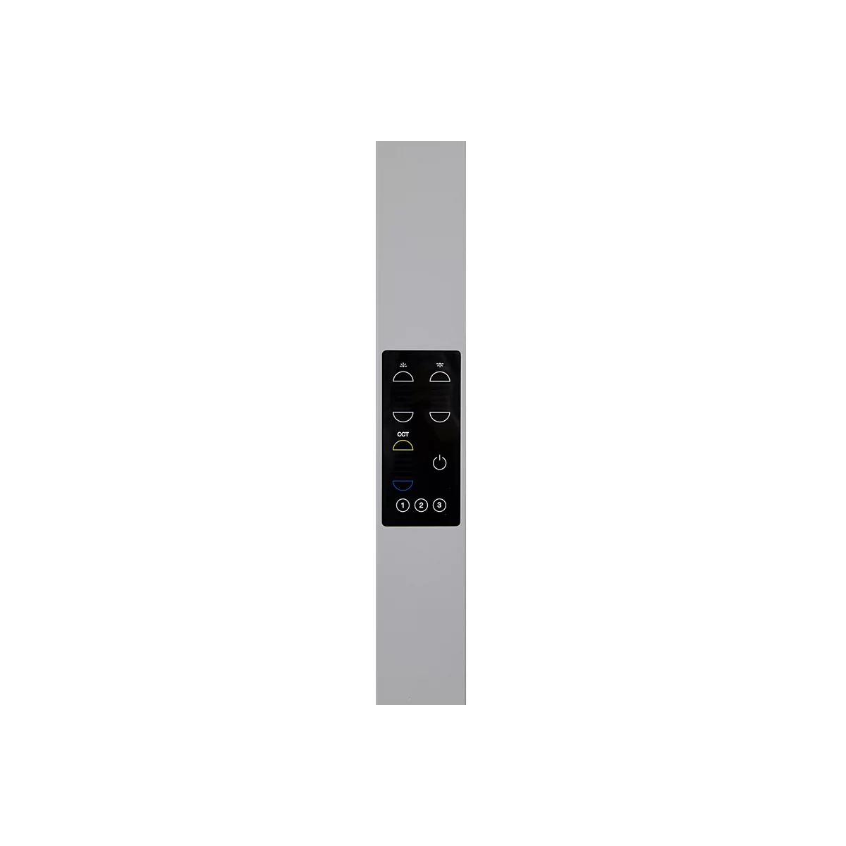 STARIS LED-staanlamp, 80 W, 10070 lm, 3000 - 6000 K, dimbaar, directe/indirecte verlichting, voor computerwerkplekken, daglichtsensor, 3 stopcontacten, zilver