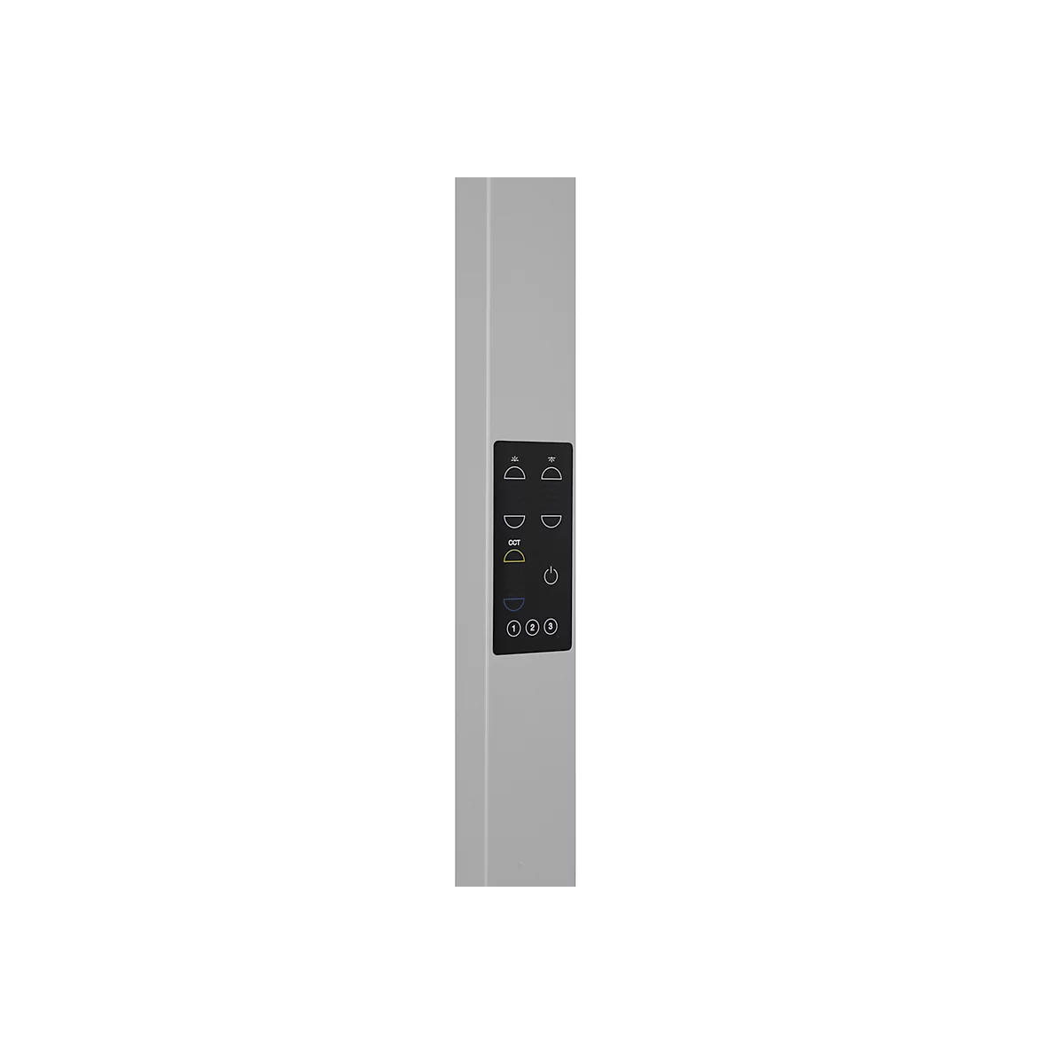 STARIS LED-staanlamp, 80 W, 10070 lm, 3000 - 6000 K, dimbaar, directe/indirecte verlichting, voor computerwerkplekken, daglichtsensor, 3 stopcontacten, zilver