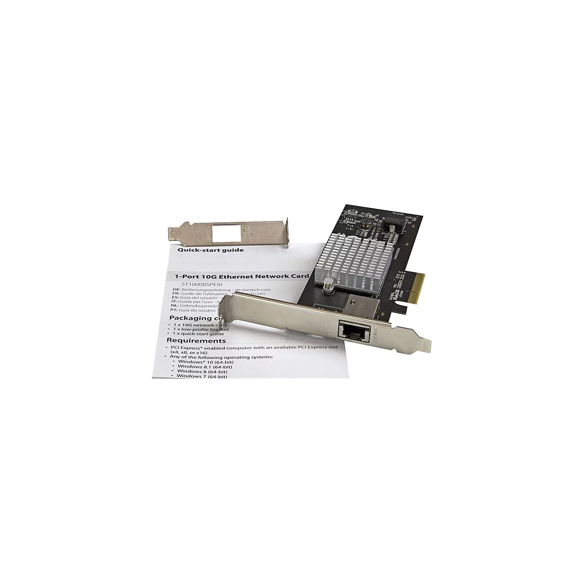StarTech.com 1 Port 10G Ethernet PCI Express Netzwerkkarte - 10GbE NIC mit Intel X550-AT Chip - 10GBase-T / NBASE-T Compliant - Netzwerkadapter - PCIe 2.0 - 10Gb Ethernet x 1
