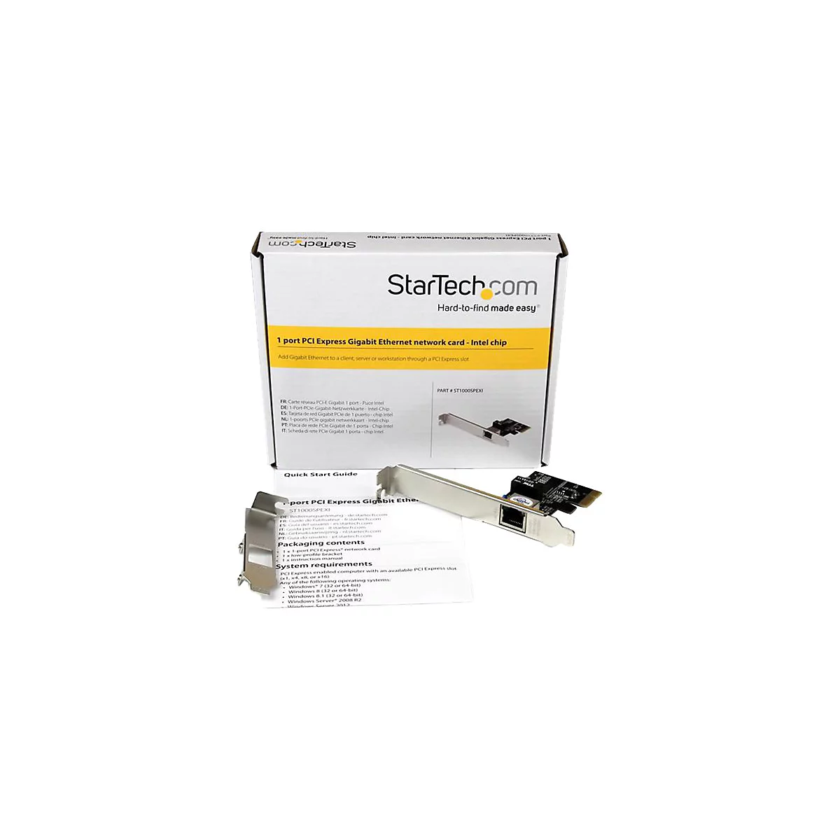 StarTech.com 1 Port PCI Express Gigabit Ethernet Netzwerkkarte - Intel I210 NIC - PCIe Netzwerk Adapter mit Intel Chip - Netzwerkadapter - PCIe