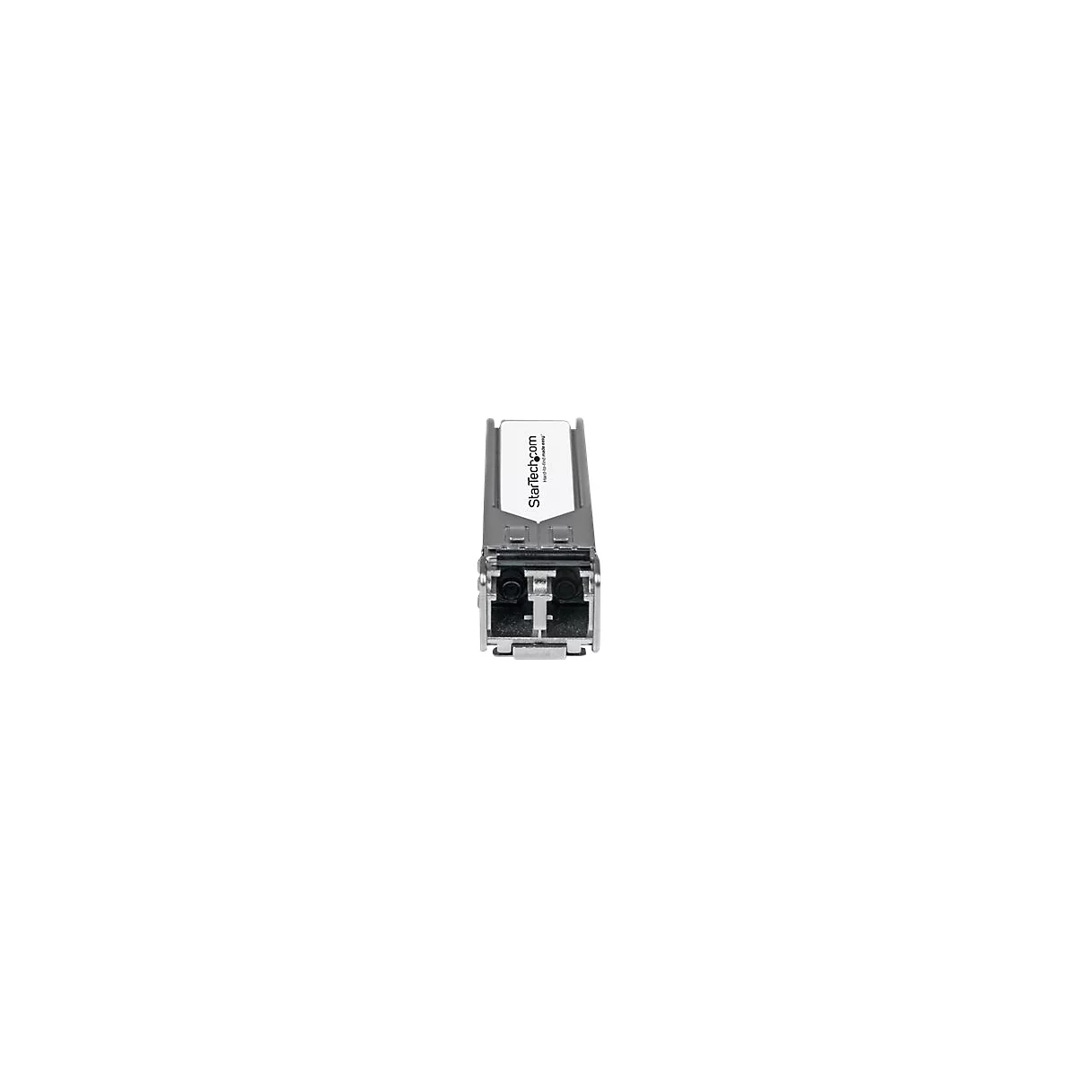 Ein silberner Netzwerkadapter mit StarTech.com-Logo.