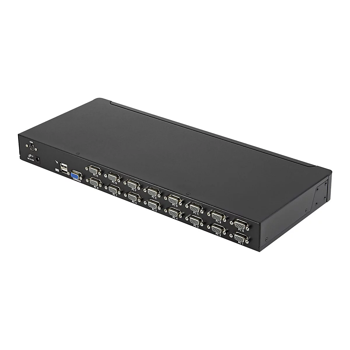 StarTech.com 16 Port 1HE USB VGA KVM Switch mit OSD zur Rack-Montage inkl. Kabeln - 16-fach Rackmount KVM Umschalter - Schwarz - KVM-Switch - 16 Anschlüsse