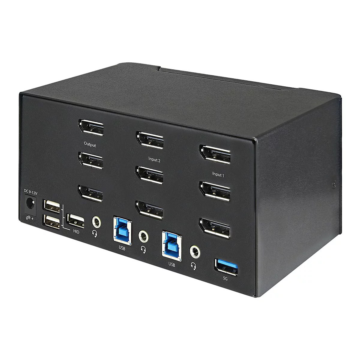 StarTech.com 2 Port DisplayPort KVM Switch - 4K 60 Hz UHD HDR - DP 1.2 KVM Umschalter mit USB 3.0 Hub mit 2 Anschlüssen (5 Gbit/s) und 4x USB 2.0 HID Anschlüssen, Audio - Hotkey - TAA (SV231TDPU34K) - KVM-/Audio-Switch - 2 Anschlüsse - TAA-konform