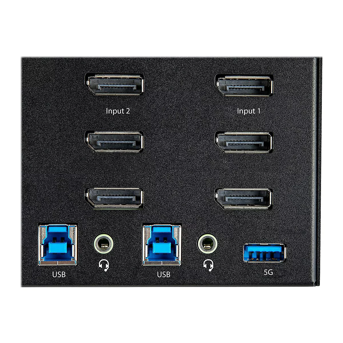 StarTech.com 2 Port DisplayPort KVM Switch - 4K 60 Hz UHD HDR - DP 1.2 KVM Umschalter mit USB 3.0 Hub mit 2 Anschlüssen (5 Gbit/s) und 4x USB 2.0 HID Anschlüssen, Audio - Hotkey - TAA (SV231TDPU34K) - KVM-/Audio-Switch - 2 Anschlüsse - TAA-konform