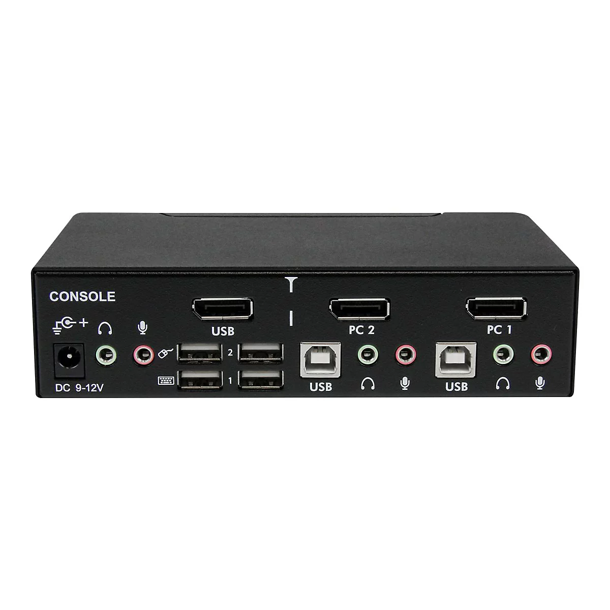 StarTech.com 2 Port DisplayPort USB KVM Switch - DisplayPort KVM Umschalter mit Audio - Hochauflösender DisplayPort Desktop Umschalter - KVM-/Audio-Switch - 2 x KVM/Audio - 1 lokaler Benutzer