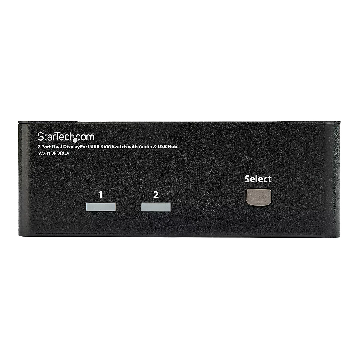 StarTech.com 2 Port Dual DisplayPort USB KVM Switch mit Audio - DisplayPort Desktop KVM Umschalter mit USB Hub - 4xUSB Buchse 2xDP Buchse - KVM-/Audio-Switch - 2 Anschlüsse