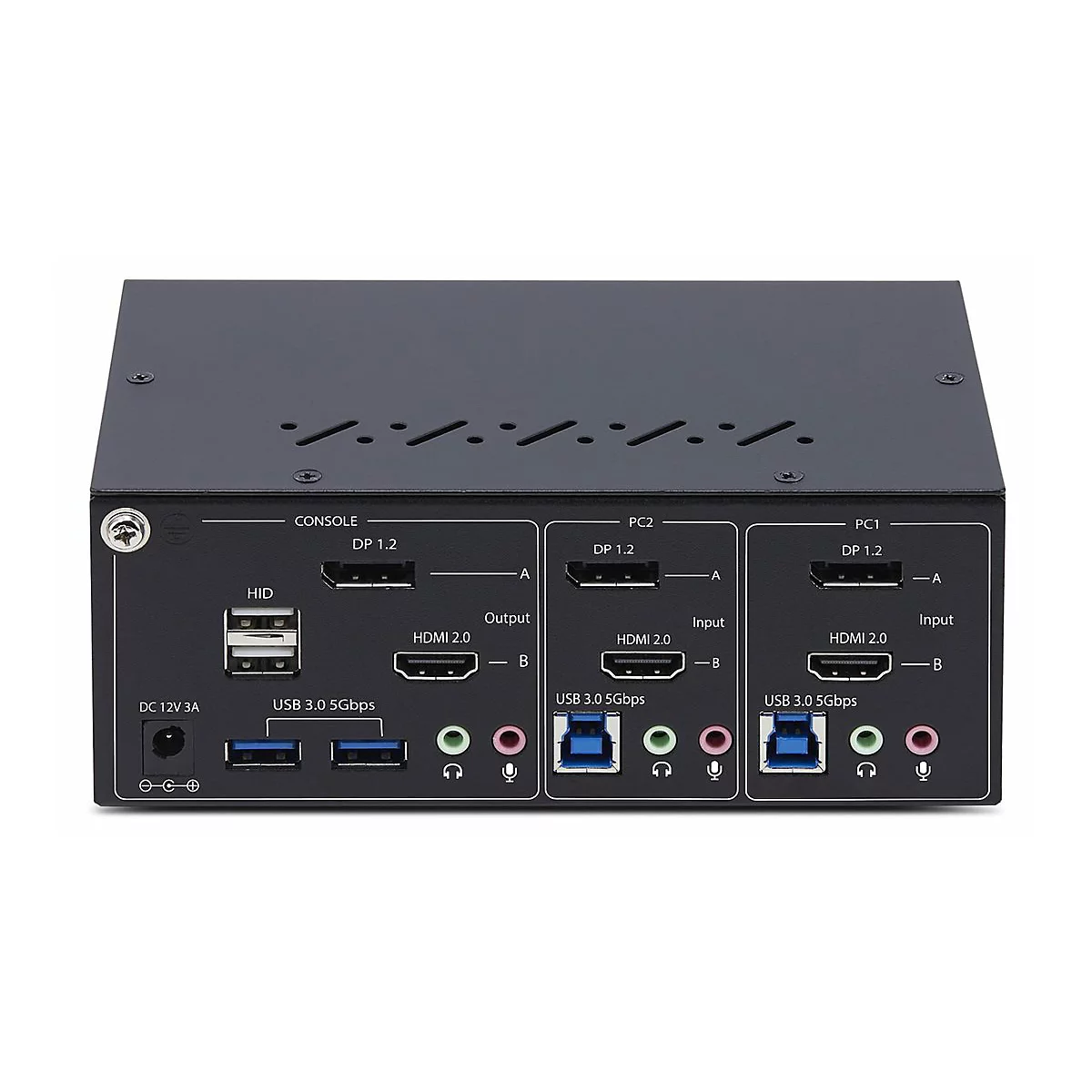 StarTech.com 2-Port Dual-Monitor DisplayPort en HDMI KVM Switch, 4K 60Hz - KVM-/Audio-/USB-Switch - 2 x KVM/Audio/USB - 1 lokaler Benutzer - Desktop - TAA-konform