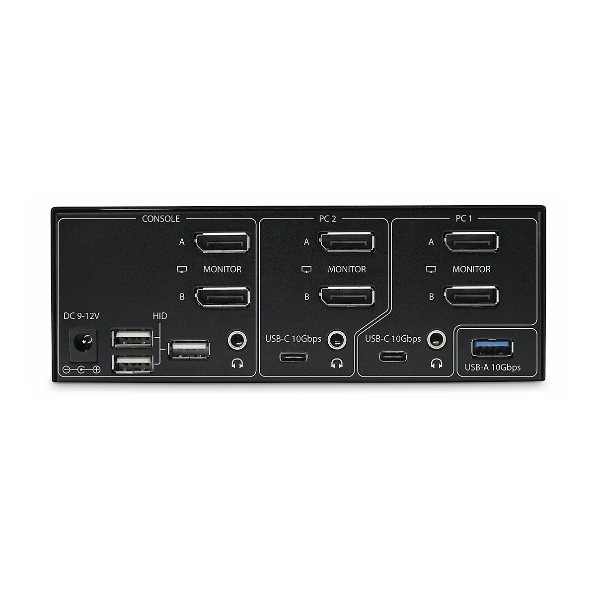 StarTech.com 2-Port Dual-Monitor DisplayPort KVM Switch, 8K 60Hz / 4K 144Hz, DP 1.4, 2x USB 10Gbps Ports, 4x USB HID Ports, Hotkey Switching, TAA Compliant - KVM-/Audio-/USB-Switch - 2 x KVM/Audio/USB - 1 lokaler Benutzer - Desktop - TAA-konform