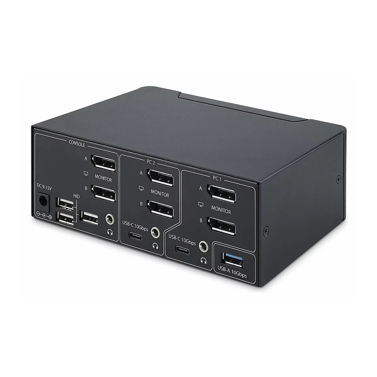 StarTech.com 2-Port Dual-Monitor DisplayPort KVM Switch, 8K 60Hz / 4K 144Hz, DP 1.4, 2x USB 10Gbps Ports, 4x USB HID Ports, Hotkey Switching, TAA Compliant - KVM-/Audio-/USB-Switch - 2 x KVM/Audio/USB - 1 lokaler Benutzer - Desktop - TAA-konform