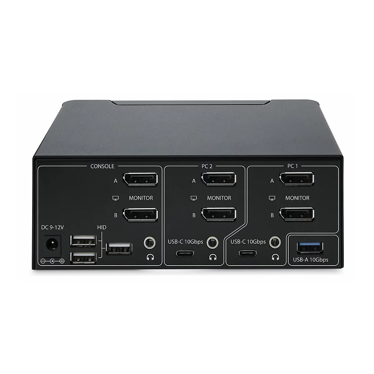 StarTech.com 2-Port Dual-Monitor DisplayPort KVM Switch, 8K 60Hz / 4K 144Hz, DP 1.4, 2x USB 10Gbps Ports, 4x USB HID Ports, Hotkey Switching, TAA Compliant - KVM-/Audio-/USB-Switch - 2 x KVM/Audio/USB - 1 lokaler Benutzer - Desktop - TAA-konform