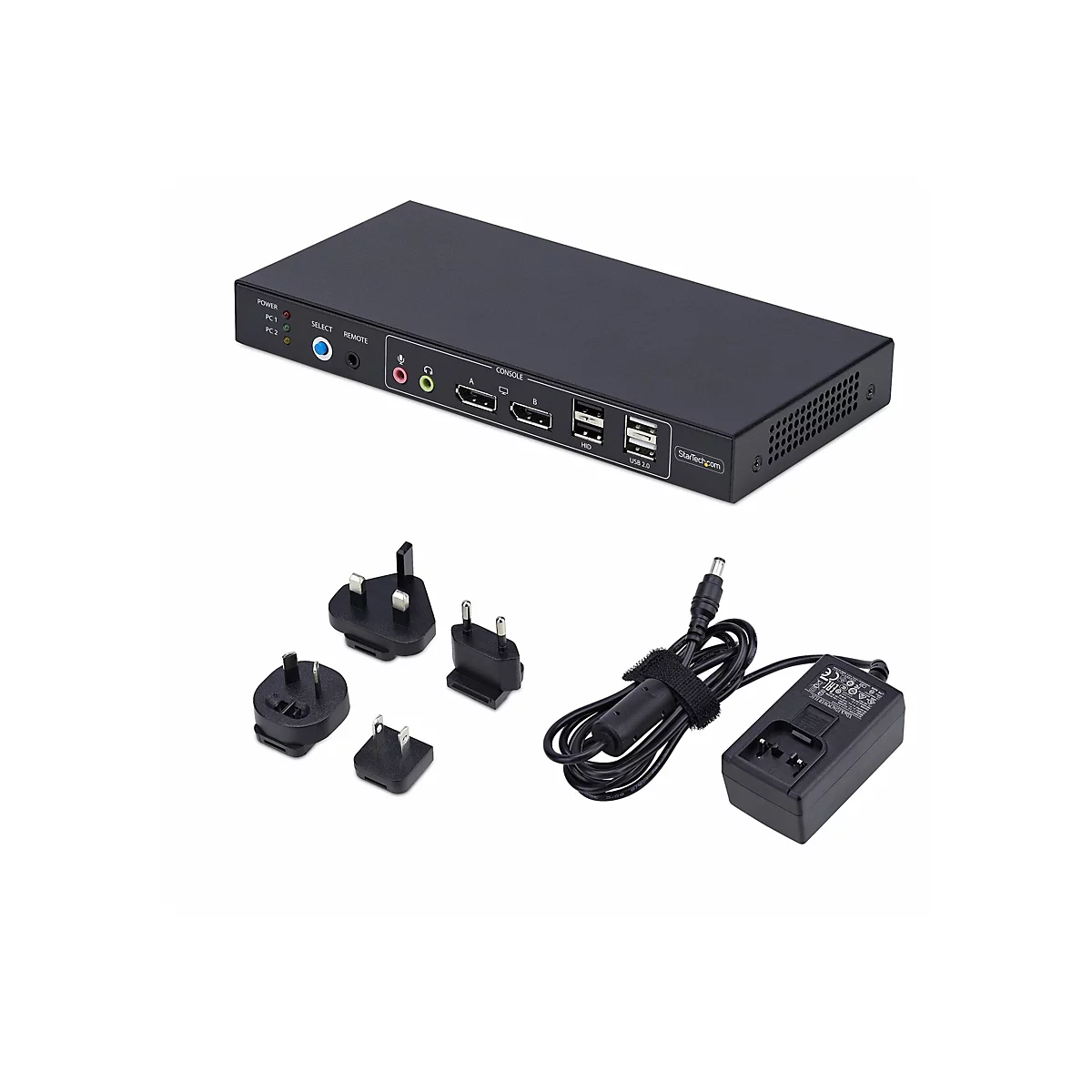 StarTech.com 2-Port Dual-Monitor DP KVM Switch w/Video Matrix, 4K 60Hz - KVM-/Audio-/USB-Switch - 2 x KVM/Audio/USB - 1 lokaler Benutzer - Desktop - TAA-konform