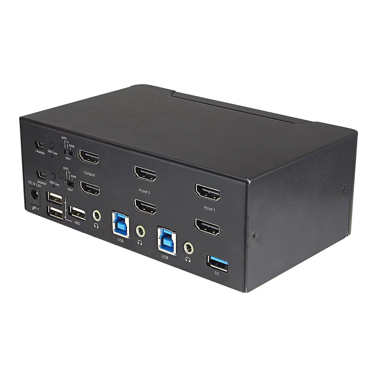 StarTech.com 2-Port Dual Monitor HDMI KVM-Switch - 4K 60Hz UHD HDR - Desktop 4K HDMI 2.0 KVM-Switch mit 2-Port USB 3.0 Hub (5 Gbit/s) und 4x USB 2.0 HID, Audio - Hotkey-Switching - TAA (SV231DHU34K6) - KVM-/Audio-Switch
