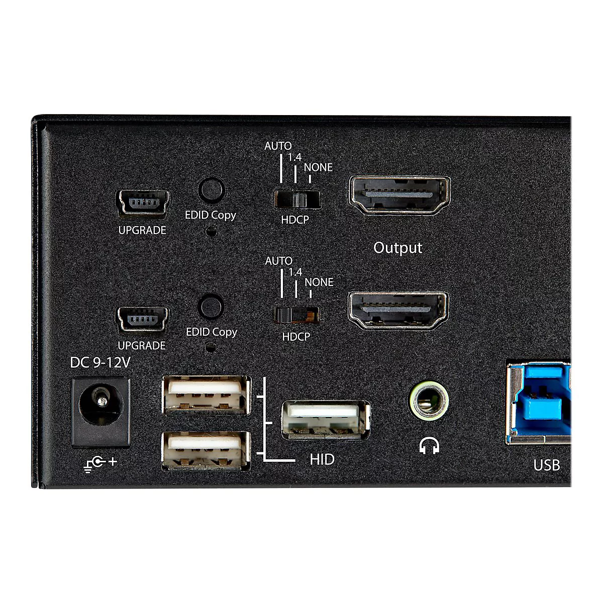 StarTech.com 2-Port Dual Monitor HDMI KVM-Switch - 4K 60Hz UHD HDR - Desktop 4K HDMI 2.0 KVM-Switch mit 2-Port USB 3.0 Hub (5 Gbit/s) und 4x USB 2.0 HID, Audio - Hotkey-Switching - TAA (SV231DHU34K6) - KVM-/Audio-Switch