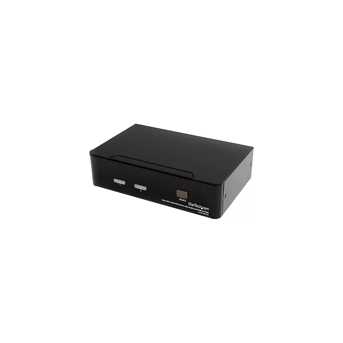 StarTech.com 2 Port DVI USB KVM Switch mit Audio und USB 2.0 Hub - 2-fach Dual DVI-I USB Umschalter - KVM-/Audio-/USB-Switch - 2 Anschlüsse