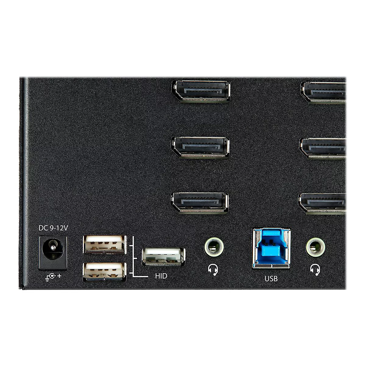 StarTech.com 2 Port Quad Monitor DisplayPort KVM Switch - 4K 60 Hz UHDR - DP 1.2 KVM Switch mit USB 3.0 Hub mit 2x USB 3.0(5 Gbit/s) und 4x USB 2.0 HID Anschlüssen, Audio - Hotkey - TAA (SV231QDPU34K) - KVM-/Audio-Switch