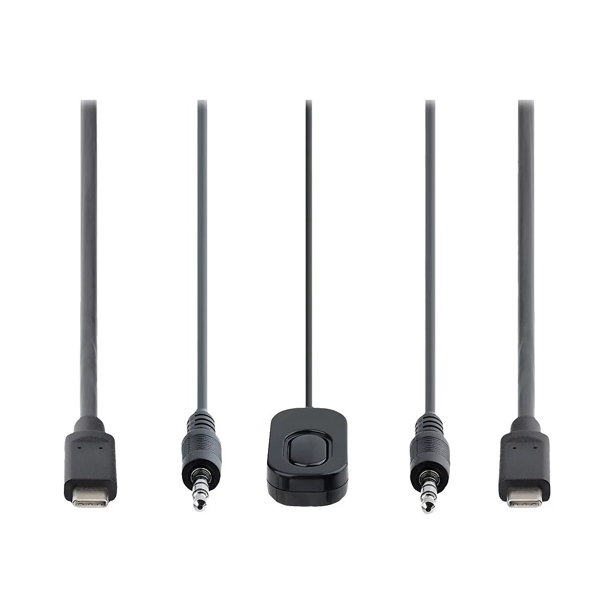 StarTech.com 2-Port USB-C Cable KVM Switch, 4K 60Hz DisplayPort Output, Compact KVM with 4ft/1.2m USB Type-C/Audio Integrated Cables, Bus Powered - Remote Push-Button/Hotkey Switching (C2-D46-UC2-CBL-KVM) - KVM-/Audio-Switch - kompakt - 2 x KVM/Au...