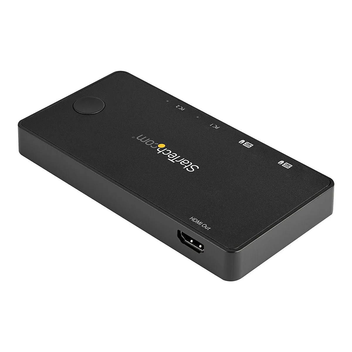 StarTech.com 2 Port USB C KVM Switch, 4K 60Hz HDMI, Compact Dual Port UHD USB Type C Desktop Mini KVM Switch with USB C Cables, Bus Powered, MacBook iPad Pro ThinkPad IdeaPad EliteBook - 4K HDMI KVM Switch (SV211HDUC) - KVM-/Audio-Switch - 2 Ansch...
