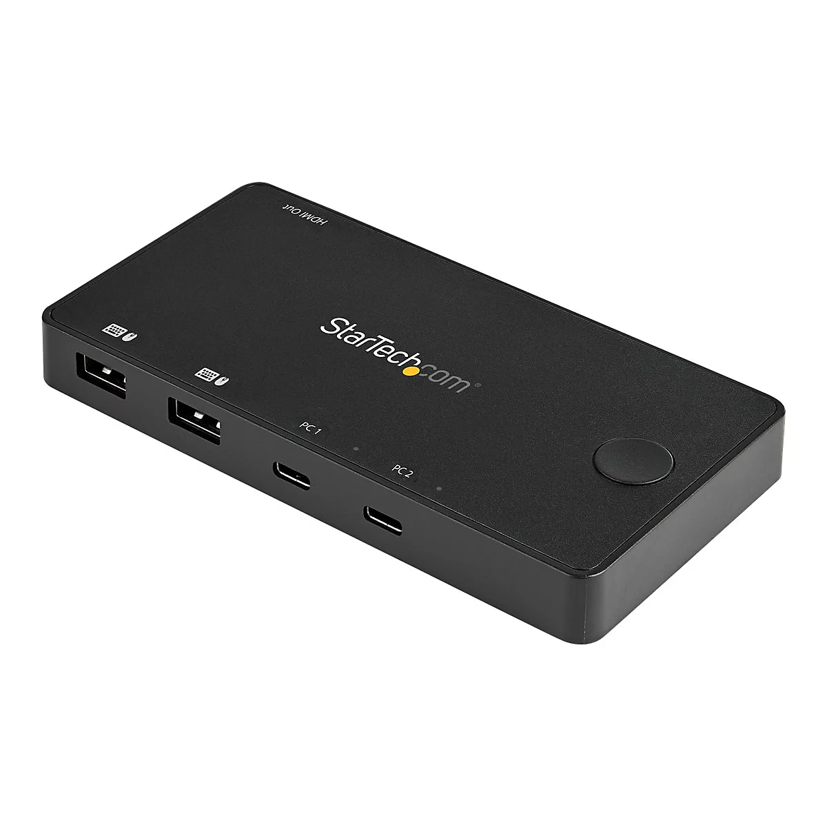 StarTech.com 2 Port USB C KVM Switch, 4K 60Hz HDMI, Compact Dual Port UHD USB Type C Desktop Mini KVM Switch with USB C Cables, Bus Powered, MacBook iPad Pro ThinkPad IdeaPad EliteBook - 4K HDMI KVM Switch (SV211HDUC) - KVM-/Audio-Switch - 2 Ansch...