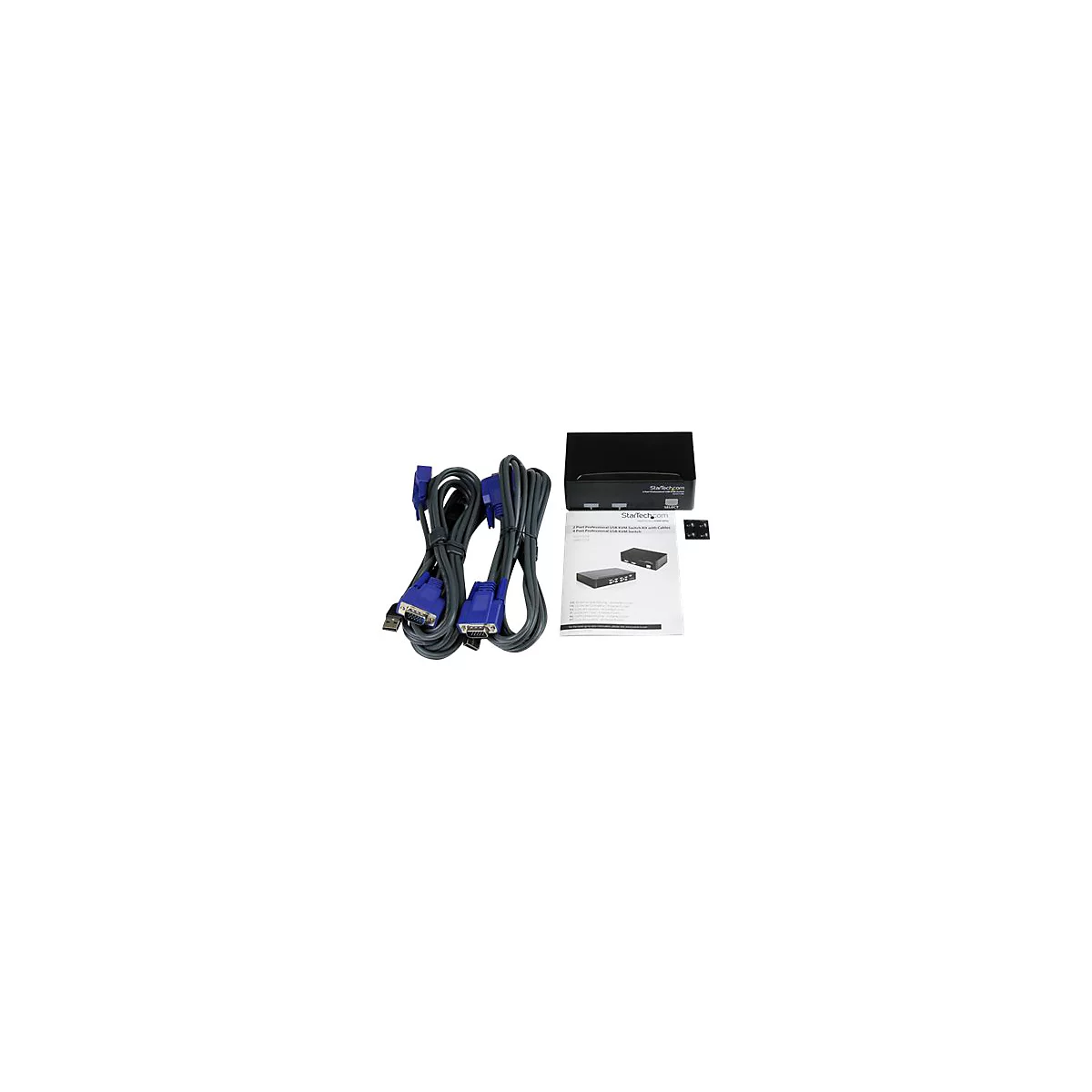 StarTech.com 2 Port VGA USB KVM Switch - VGA KVM Umschalter inkl. Kabel - KVM-Switch - 2 Anschlüsse