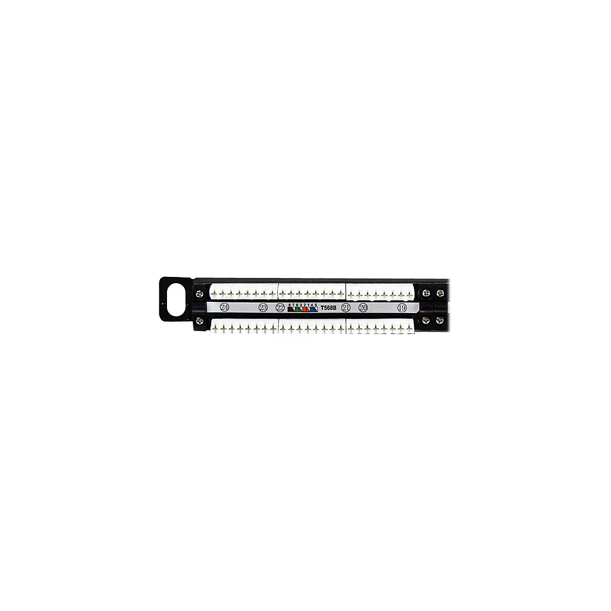 StarTech.com 24 Port 0.5U Cat5e Patch Panel - RJ45 Ethernet Rack Mount Cat 5e 110 Patch Panel - Rackmount Network Patch Panel (PANELHU24) - Patch Panel