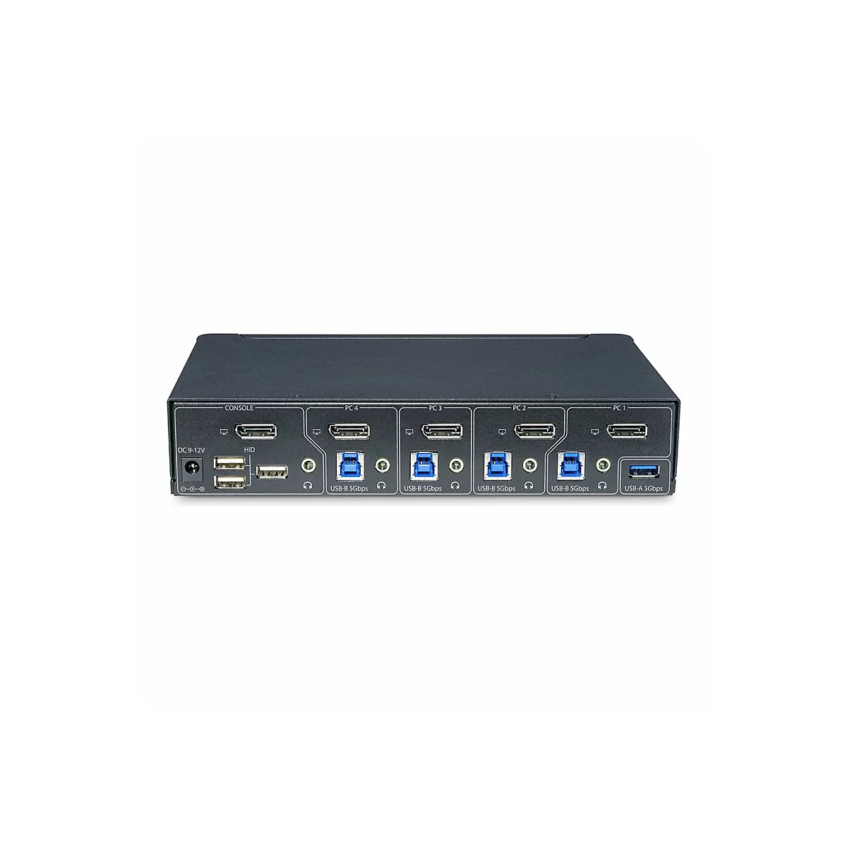 StarTech.com 4-Port DisplayPort KVM Switch, 4K 60Hz, TAA Compliant - KVM-/Audio-/USB-Switch - 4 x KVM/Audio/USB - 1 lokaler Benutzer - Desktop - TAA-konform
