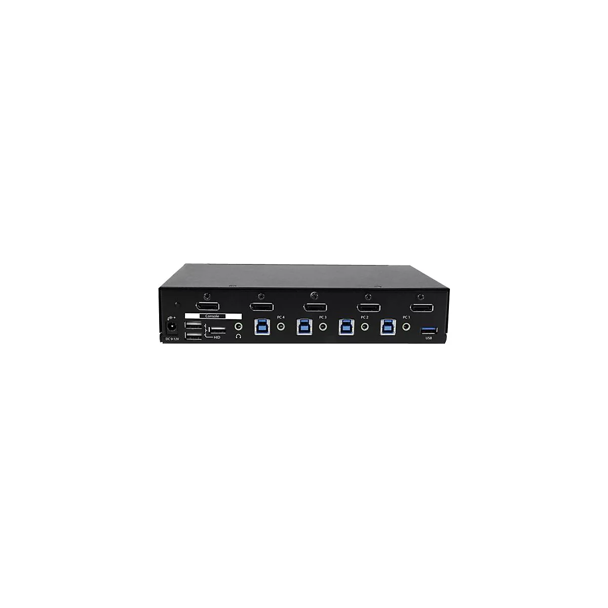 StarTech.com 4 Port DisplayPort KVM Switch - DP KVM Umschalter mit USB 3.0 Hub - 4K 30Hz - KVM-/USB-Switch - 4 Anschlüsse - an Rack montierbar