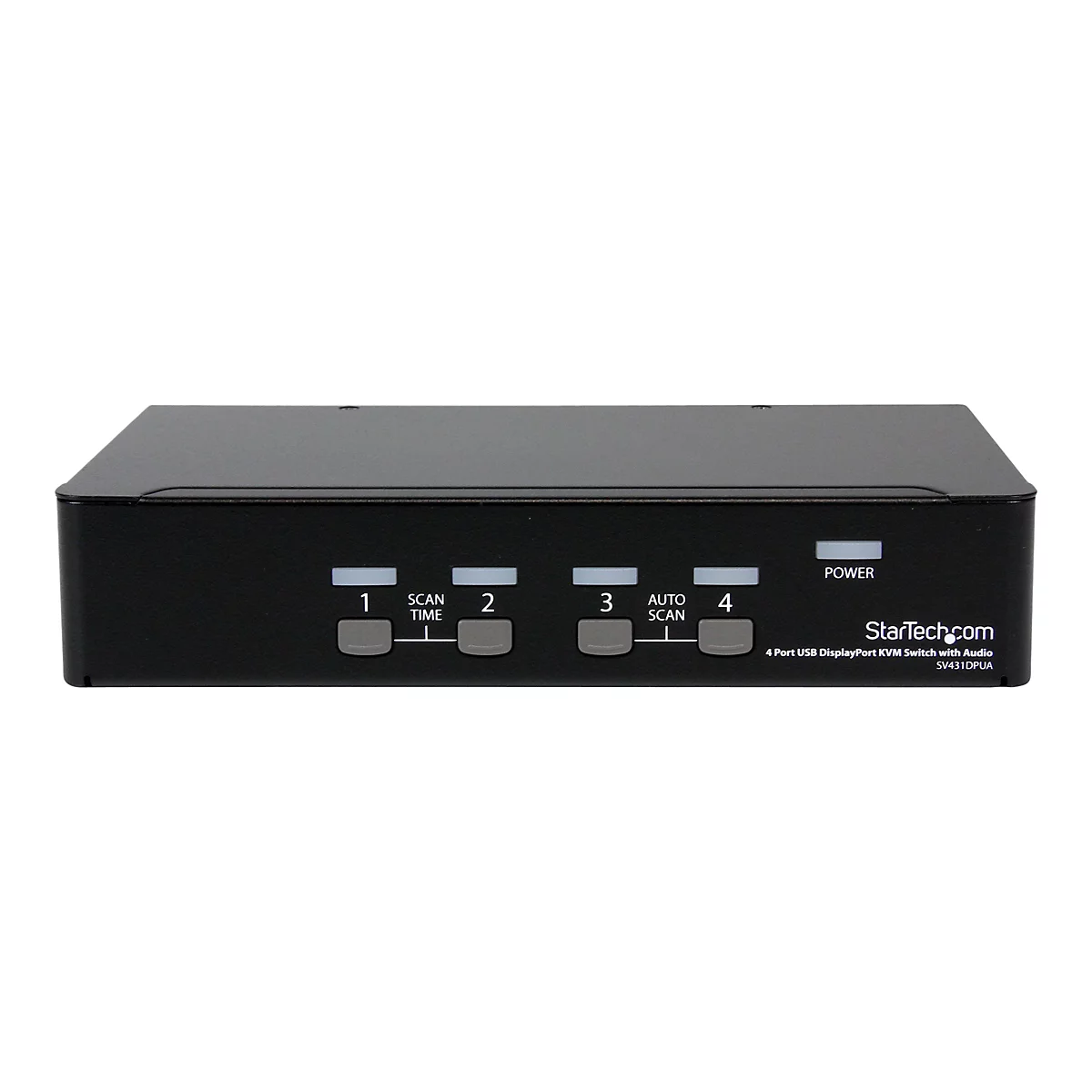 StarTech.com 4 Port DisplayPort USB KVM Switch mit Audio - DisplayPort Desktop KVM Umschalter mit USB Hub - 4xUSB Buchse 4xDP Buchse - KVM-/Audio-/USB-Switch - 4 Anschlüsse