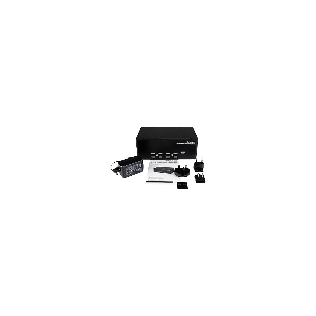 StarTech.com 4 Port Dreifach Monitor DVI USB KVM Switch mit Audio und USB 2.0 Hub - Tripel Monitor KVM Umschalter - KVM-/Audio-/USB-Switch - 4 Anschlüsse