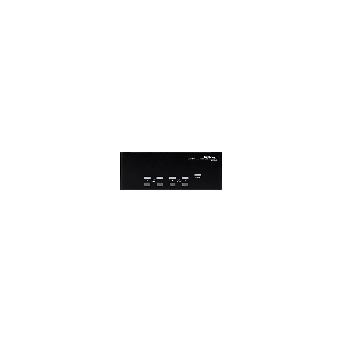 StarTech.com 4 Port Dreifach Monitor DVI USB KVM Switch mit Audio und USB 2.0 Hub - Tripel Monitor KVM Umschalter - KVM-/Audio-/USB-Switch - 4 Anschlüsse