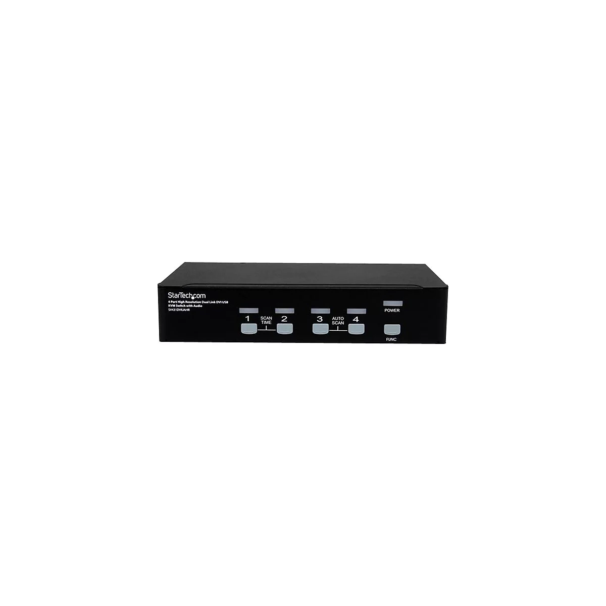 StarTech.com 4 Port Dual Link DVI USB KVM Switch mit Audio - Hochauflösender DVI KVM Desktop Umschalter - KVM-/Audio-/USB-Switch - 4 Anschlüsse