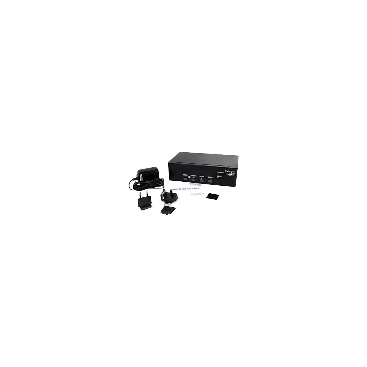 StarTech.com 4 Port DVI KVM USB Switch - 4-fach DVI Umschalter mit USB Hub - KVM-/Audio-/USB-Switch - 4 Anschlüsse