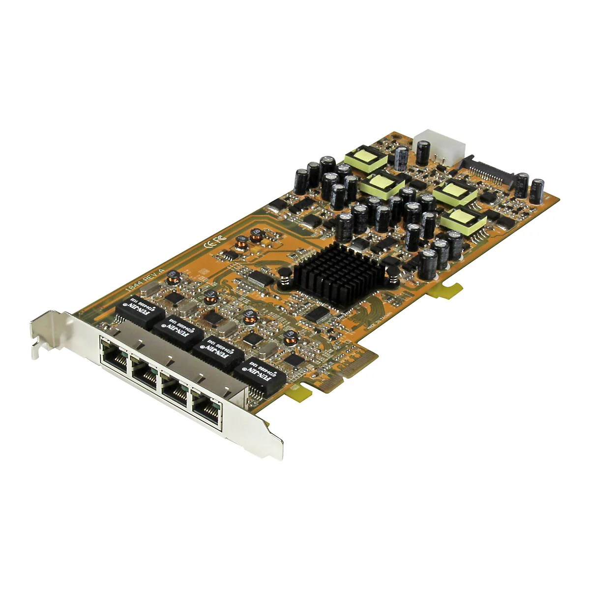 StarTech.com 4 Port Gigabit Power over Ethernet PCI Express Netzwerkkarte - PSE / PoE PCIe NIC - 4-fach (Quad) PCI-e Karte - Netzwerkadapter - PCIe x4 - Gigabit Ethernet x 4