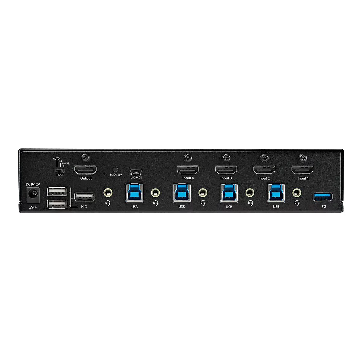 StarTech.com 4 Port HDMI KVM Switch - Einzelmonitor 4K 60Hz Ultra HD HDR - HDMI 2.0 KVM Switch mit 2 Port USB 3.0 Hub (5 Gbit/s) und 4x USB 2.0 HID, Audio - Hotkey - TAA (SV431HU34K6) - KVM-/Audio-Switch - 4 Anschlüsse - an Rack montierbar - TAA-k...