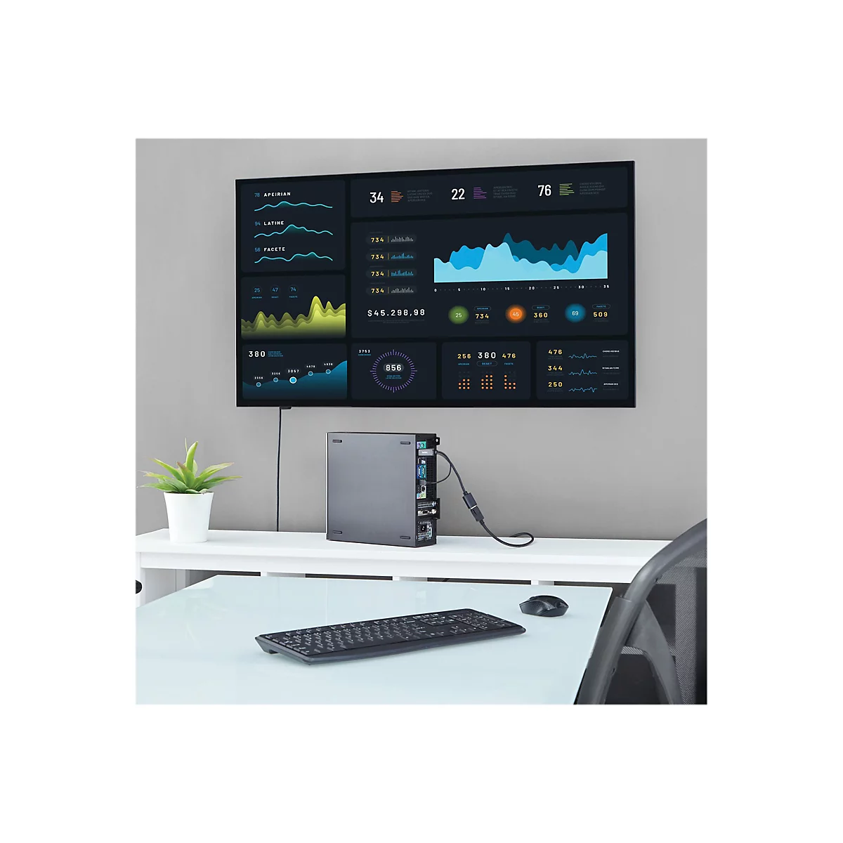 StarTech.com 4K 30Hz HDMI to DisplayPort Video Adapter w/ USB Power - 6 in - HDMI 1.4 (Male) to DP 1.2 (Female) Active Monitor Converter (HD2DP) - Adapterkabel - HDMI, USB (nur Strom) männlich zu DisplayPort weiblich - 25.5 cm