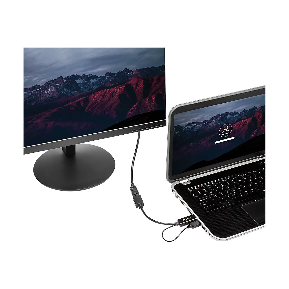 StarTech.com 4K 30Hz HDMI to DisplayPort Video Adapter w/ USB Power - 6 in - HDMI 1.4 (Male) to DP 1.2 (Female) Active Monitor Converter (HD2DP) - Adapterkabel - HDMI, USB (nur Strom) männlich zu DisplayPort weiblich - 25.5 cm