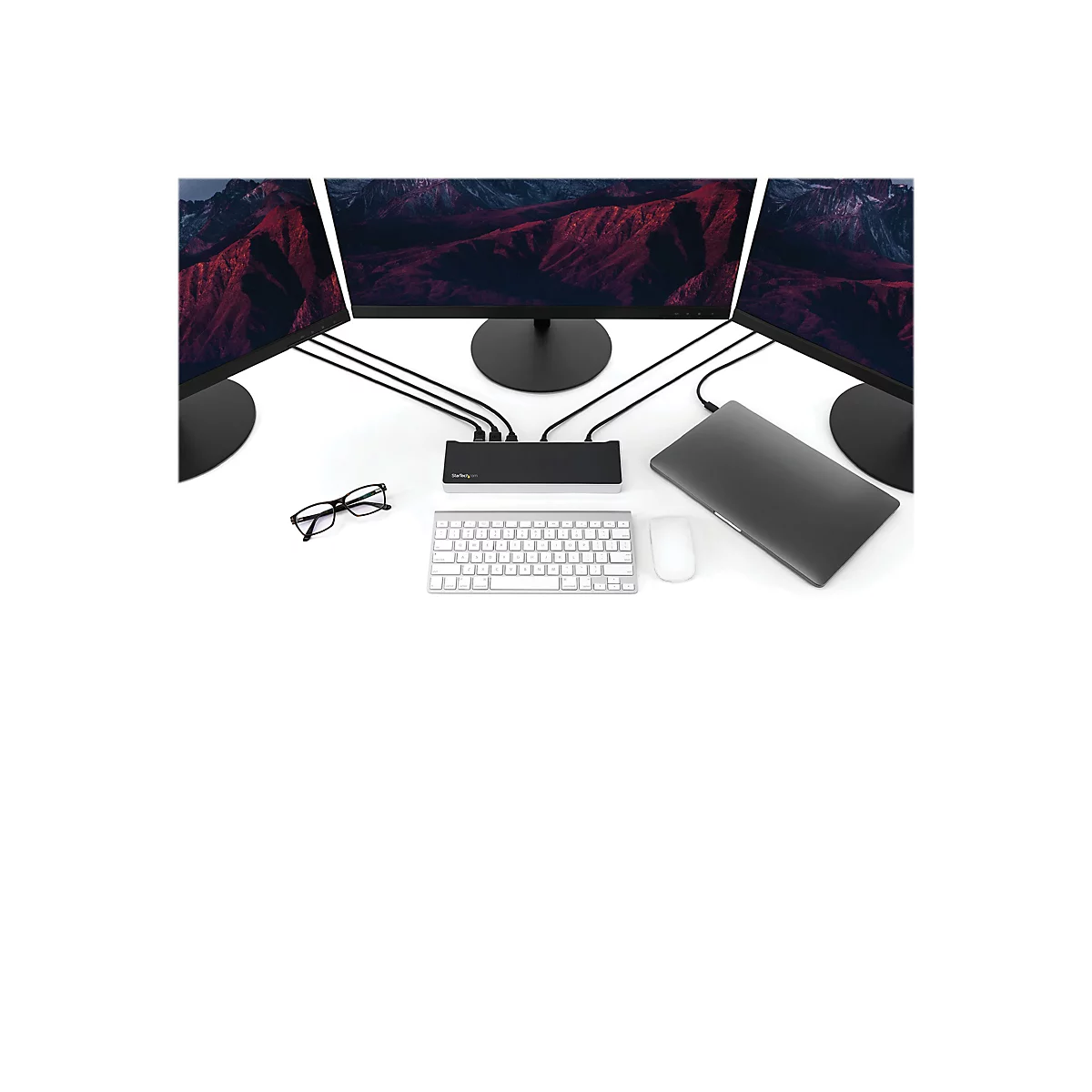 StarTech.com 4K USB-C Dock - Triple Monitor - Mac & Windows - 60W USB PD (DK30CH2DPPDU) - Dockingstation - USB-C - HDMI, 2 x DP - GigE