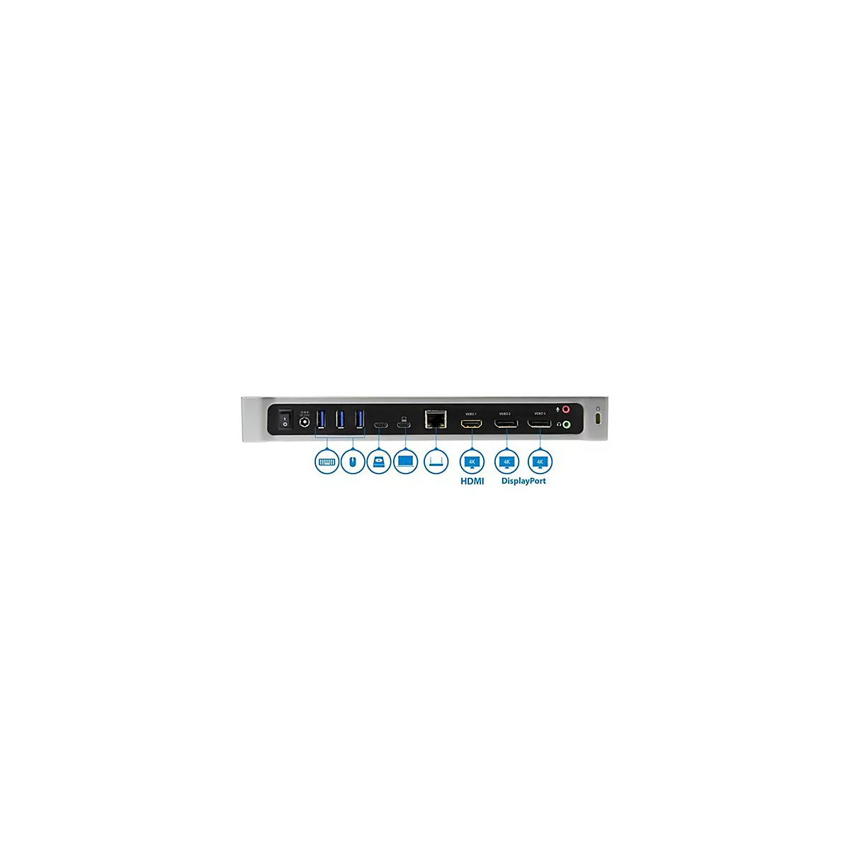 StarTech.com 4K USB-C Dock - Triple Monitor - Mac & Windows - 60W USB PD (DK30CH2DPPDU) - Dockingstation - USB-C - HDMI, 2 x DP - GigE