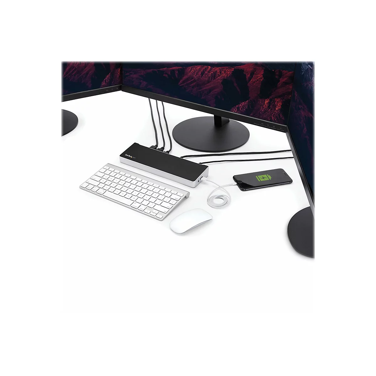 StarTech.com 4K USB-C Dock - Triple Monitor - Mac & Windows - 60W USB PD (DK30CH2DPPDU) - Dockingstation - USB-C - HDMI, 2 x DP - GigE