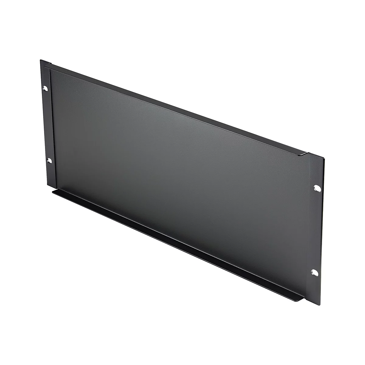 Schwarzes Metallteil mit Löchern, schräg von oben rechts. Der Hintergrund ist weiß.